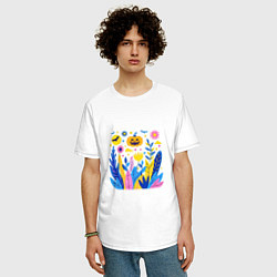 Футболка оверсайз мужская Светильник Джек, цвет: белый — фото 2