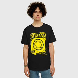 Футболка оверсайз мужская Nirvana 1987, цвет: черный — фото 2