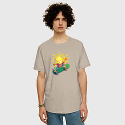 Футболка оверсайз мужская Бартоломью, цвет: миндальный — фото 2