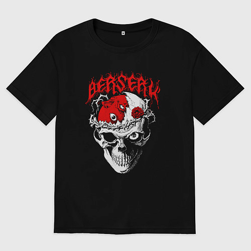 Мужская футболка оверсайз Berserk - red / Черный – фото 1