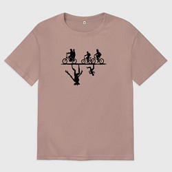 Мужская футболка оверсайз Очень странные дела параллельный мир