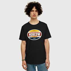 Футболка оверсайз мужская Москва Суперсерия, цвет: черный — фото 2