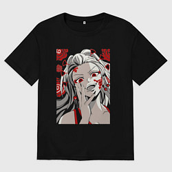 Футболка оверсайз мужская Клинок, рассекающий демонов Даки, цвет: черный