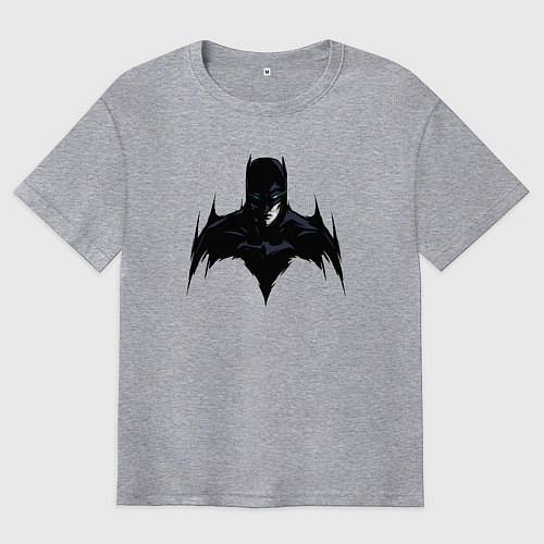Мужская футболка оверсайз Batman dark / Меланж – фото 1