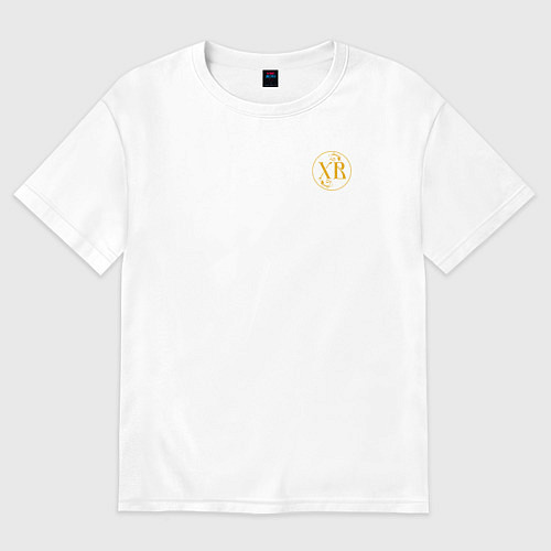 Мужская футболка оверсайз Христос воскресе желтый узор / Белый – фото 1