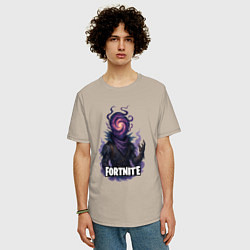 Футболка оверсайз мужская Сюрреалистичный Рейвен Fortnite, цвет: миндальный — фото 2