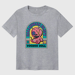 Футболка оверсайз мужская Halloween voodoo doll, цвет: меланж