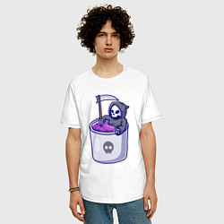 Футболка оверсайз мужская Ванна смерти, цвет: белый — фото 2