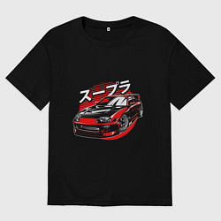 Футболка оверсайз мужская Твоя мечта японский авто, цвет: черный