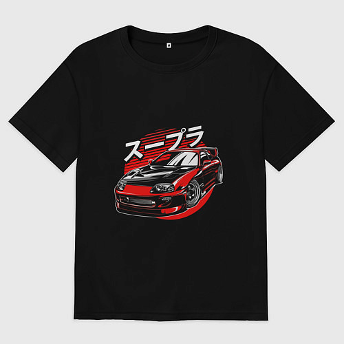 Мужская футболка оверсайз Твоя мечта японский авто / Черный – фото 1