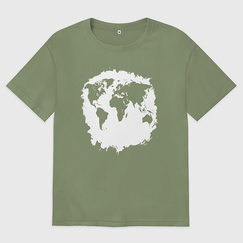 Мужская футболка оверсайз Тень Земли / Авокадо – фото 1