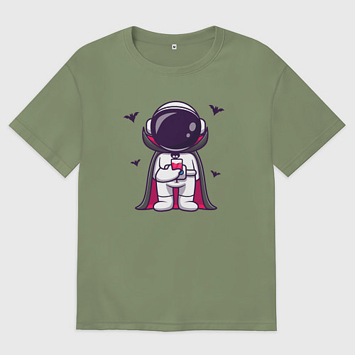 Мужская футболка оверсайз Астронавт Дракула / Авокадо – фото 1