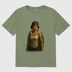 Футболка оверсайз мужская Принцесса Мононоке реализм, цвет: авокадо