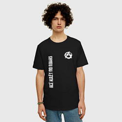 Футболка оверсайз мужская Всё идёт по плану - со знаком анархии, цвет: черный — фото 2