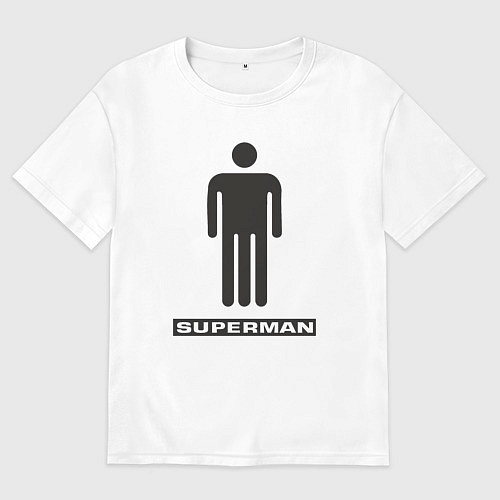 Мужская футболка оверсайз Superman / Белый – фото 1