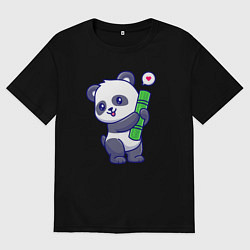 Мужская футболка оверсайз Бабмуковая милая панда