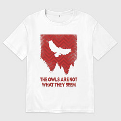 Футболка оверсайз мужская The owls are not what they seem, цвет: белый