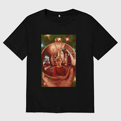 Футболка оверсайз мужская Home alone, цвет: черный