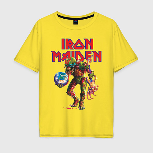 Мужская футболка оверсайз Iron Maiden / Желтый – фото 1