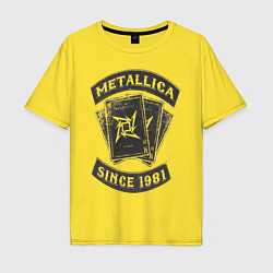 Футболка оверсайз мужская Metallica: since 1981, цвет: желтый