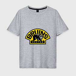 Футболка оверсайз мужская HC Boston Bruins Label, цвет: меланж