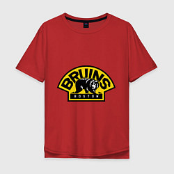 Футболка оверсайз мужская HC Boston Bruins Label, цвет: красный