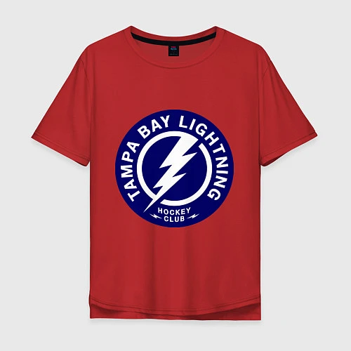 Мужская футболка оверсайз HC Tampa Bay Lightning / Красный – фото 1