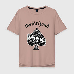 Футболка оверсайз мужская Motorhead: Ace of spades, цвет: пыльно-розовый