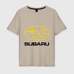 Мужская футболка оверсайз Subaru Logo