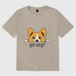 Мужская футболка оверсайз Got Corgi