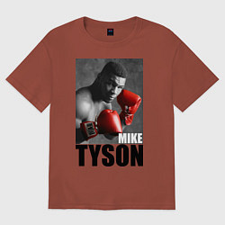 Футболка оверсайз мужская Mike Tyson, цвет: кирпичный