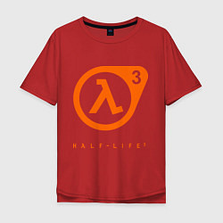 Футболка оверсайз мужская Half-Life 3, цвет: красный