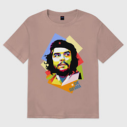 Футболка оверсайз мужская Che Guevara Art, цвет: пыльно-розовый