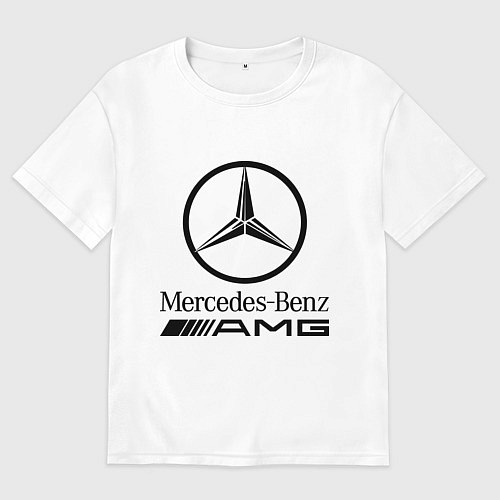 Мужская футболка оверсайз AMG / Белый – фото 1
