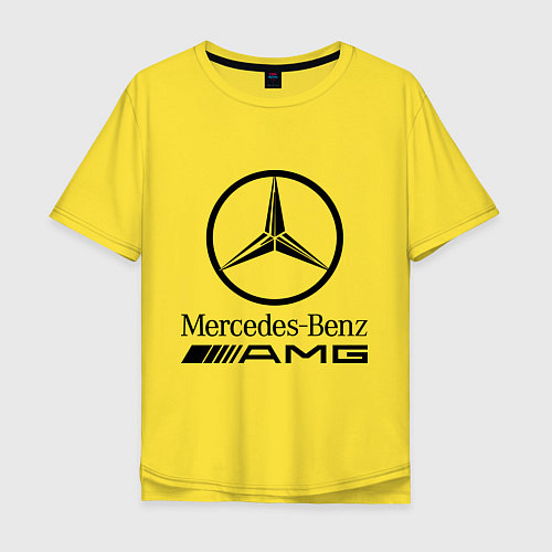 Мужская футболка оверсайз AMG / Желтый – фото 1