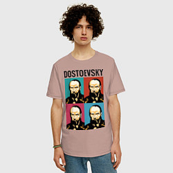 Футболка оверсайз мужская Dostoevsky, цвет: пыльно-розовый — фото 2