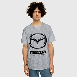 Футболка оверсайз мужская Mazda Zoom-Zoom, цвет: меланж — фото 2
