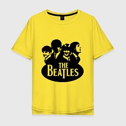Футболка оверсайз мужская The Beatles Band, цвет: желтый