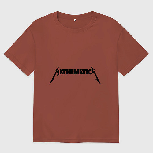 Мужская футболка оверсайз Mathematica (Математика) / Кирпичный – фото 1