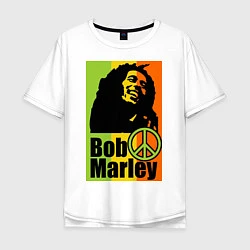 Футболка оверсайз мужская Bob Marley: Jamaica, цвет: белый