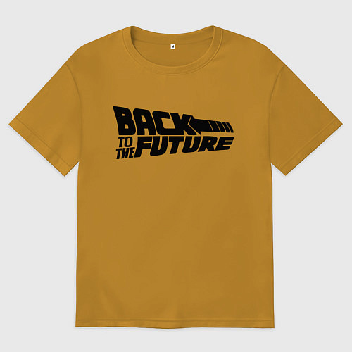 Мужская футболка оверсайз Back to the future / Горчичный – фото 1