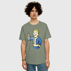 Футболка оверсайз мужская Fallout vault boy, цвет: авокадо — фото 2