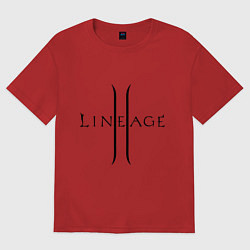 Футболка оверсайз мужская Lineage logo, цвет: красный