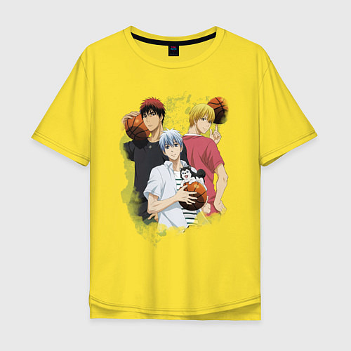 Мужская футболка оверсайз Kuroko no Basket / Желтый – фото 1