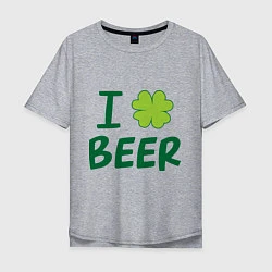 Мужская футболка оверсайз Love beer