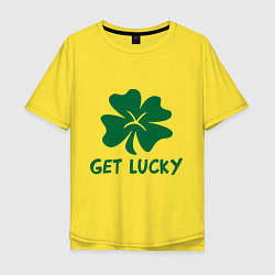 Футболка оверсайз мужская Get lucky, цвет: желтый