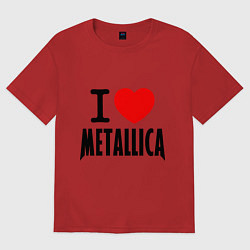 Мужская футболка оверсайз I love Metallica