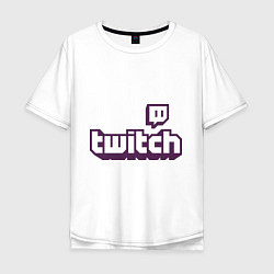 Мужская футболка оверсайз Twitch Logo