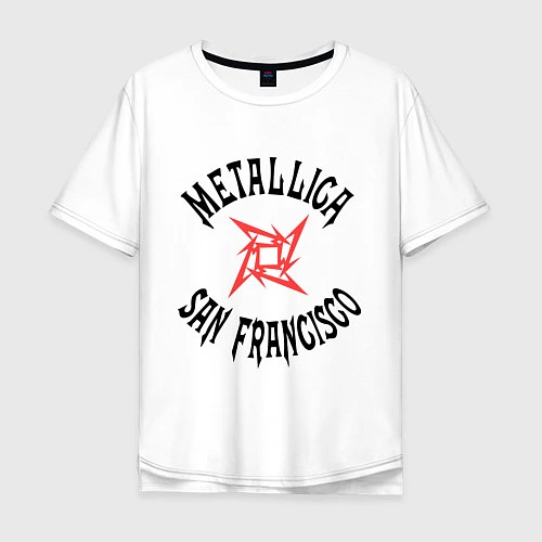 Мужская футболка оверсайз Metallica: San Francisco / Белый – фото 1