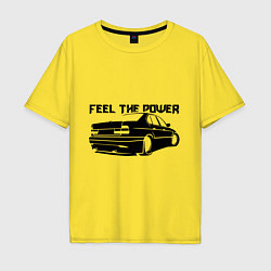 Футболка оверсайз мужская Feel the power, цвет: желтый